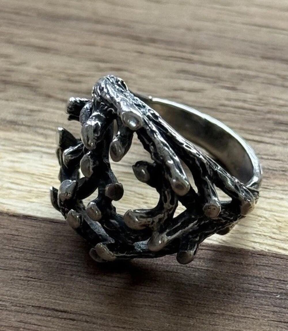 Retired James Avery Sterling Silver Brutalist Branches Ring Size 7